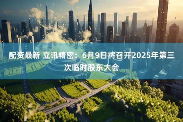配资最新 立讯精密：6月9日将召开2025年第三次临时股东大会